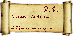 Patzauer Valéria névjegykártya